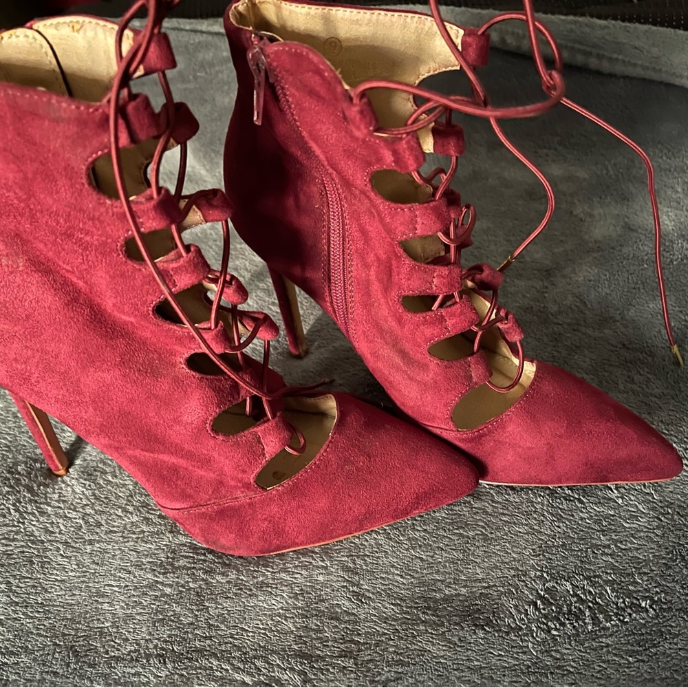 Lace up ankle boots